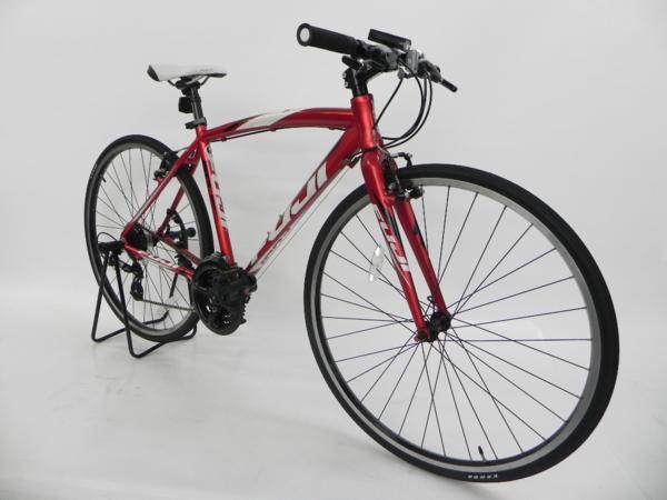 自転車 赤 クロスバイク FUJI SPARROW サイズM - 自転車